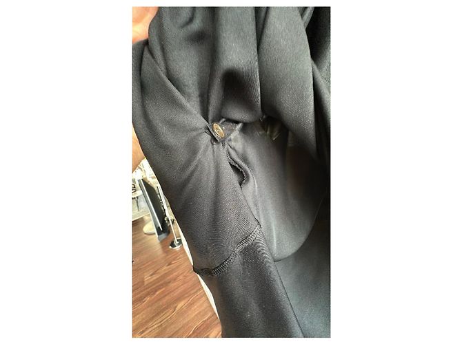 Top Ann Demeulemeester preto de seda - vista 6