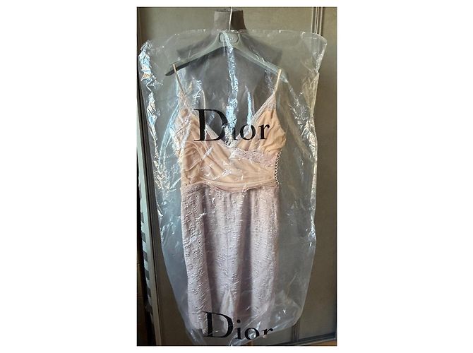 Abito in Pizzo e Seta Christian Dior Rosa - vista 10
