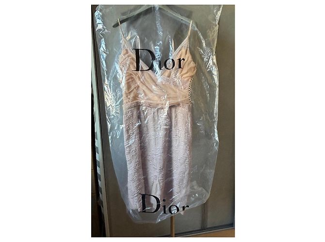 Abito in Pizzo e Seta Christian Dior Rosa - vista 11