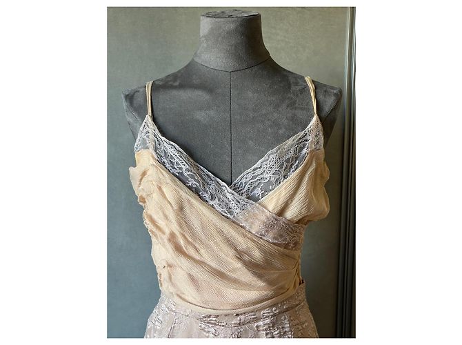 Abito in Pizzo e Seta Christian Dior Rosa - vista 2