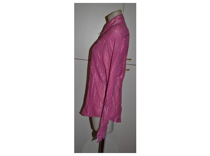 Camisa Just Cavalli de algodón rosa talla 44 IT - vista 3