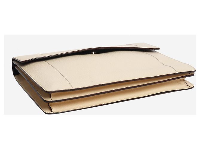 Prada Bolsa de mão em couro creme - vista 4