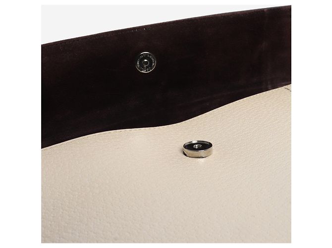Prada Bolsa de mão em couro creme - vista 6