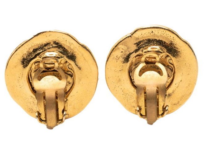 Timeless Orecchini a clip vintage Chanel Coco Mark D'oro - vista 2