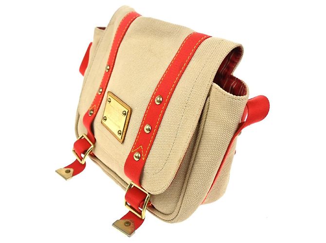 Louis Vuitton Antigua Besace Messenger Canvas Beige - vista 3