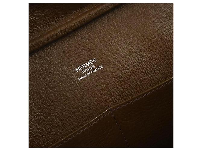 Borsa Plume Hermès Epsom 32 Marrone - vista 4