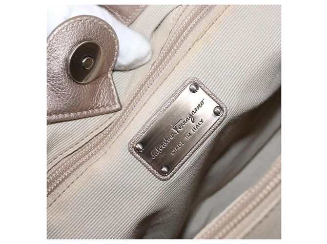 Borsa Vala in pelle Salvatore Ferragamo Beige - vista 6