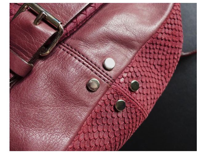Autre Marque Atelier 13 Dundee Borsa a mano in pelle bordeaux Bordò - vista 10