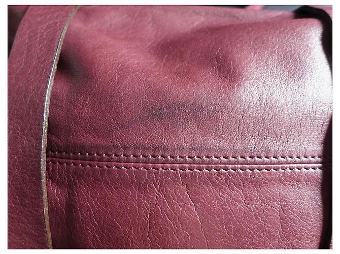 Autre Marque Atelier 13 Dundee Borsa a mano in pelle bordeaux Bordò - vista 11