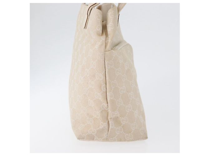 Bolso Tote Gucci Double Pocket de lona GG y cuero Small Crudo - vista 4