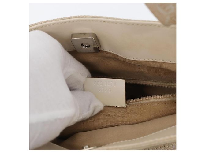 Bolso Tote Gucci Double Pocket de lona GG y cuero Small Crudo - vista 7