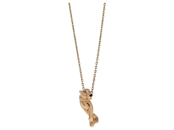 Pendente Panthère de Cartier in oro giallo 18K con tsavorite e onice D'oro - vista 2