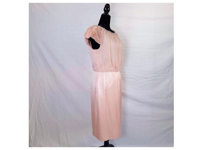 Escada completo da cerimonia rosa cipria vestito e spolverino - vista 10