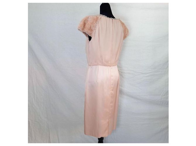 Escada completo da cerimonia rosa cipria vestito e spolverino - vista 11