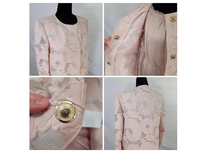 Escada completo da cerimonia rosa cipria vestito e spolverino - vista 14