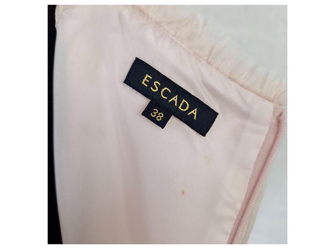 Escada completo da cerimonia rosa cipria vestito e spolverino - vista 3