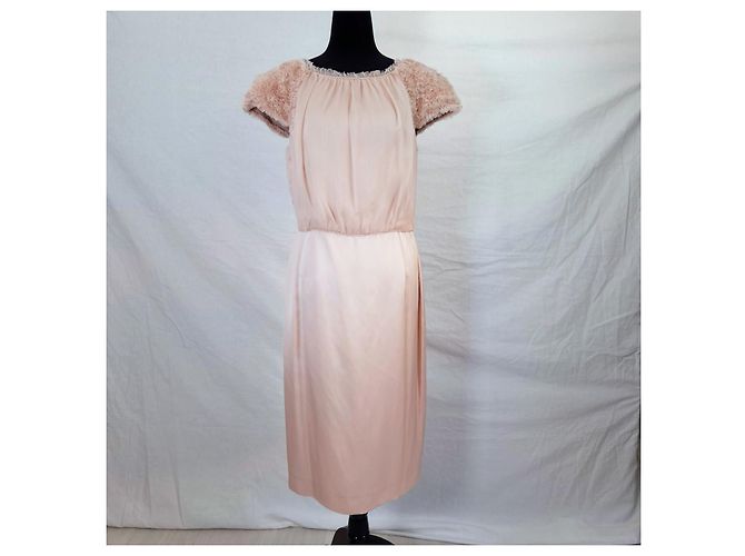Escada completo da cerimonia rosa cipria vestito e spolverino - vista 8