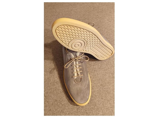 Silvano Lattanzi – Baskets en daim bleu clair avec peau de mouton – Taille 9 UK Turquoise - vue 11