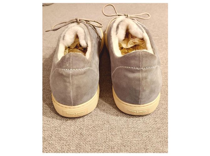 Silvano Lattanzi – Baskets en daim bleu clair avec peau de mouton – Taille 9 UK Turquoise - vue 6