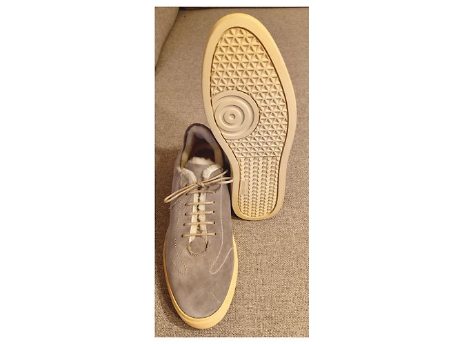 Silvano Lattanzi – Baskets en daim bleu clair avec peau de mouton – Taille 9 UK Turquoise - vue 7
