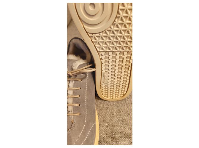 Silvano Lattanzi – Baskets en daim bleu clair avec peau de mouton – Taille 9 UK Turquoise - vue 8