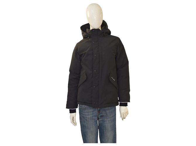 Canada Goose Jugend Daunenparka Jacke Schwarz Mit Kapuze Arktisches Programm Größe L 14-16 - Ansicht 2