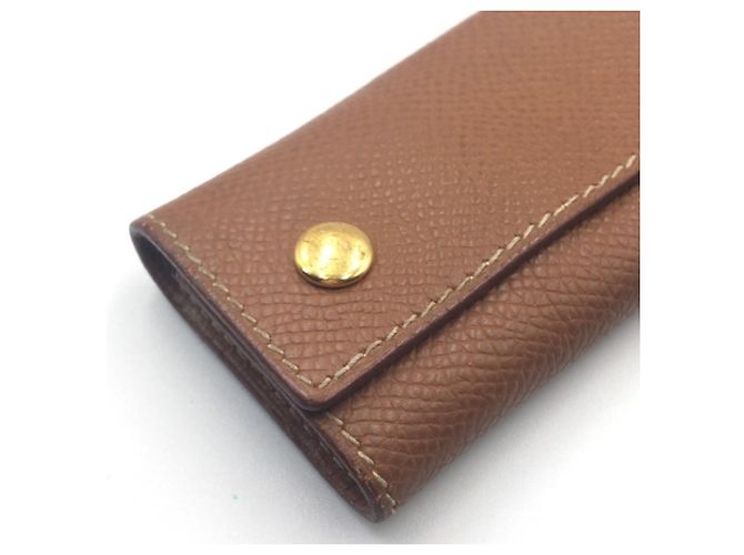 Hermès HERMES Portachiavi in Epsom Oro Marrone - vista 3