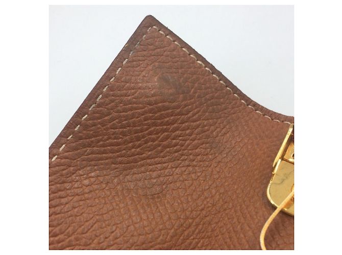 Hermès HERMES Portachiavi in Epsom Oro Marrone - vista 7