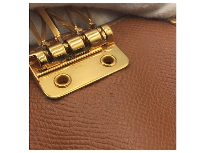 Hermès HERMES Portachiavi in Epsom Oro Marrone - vista 8
