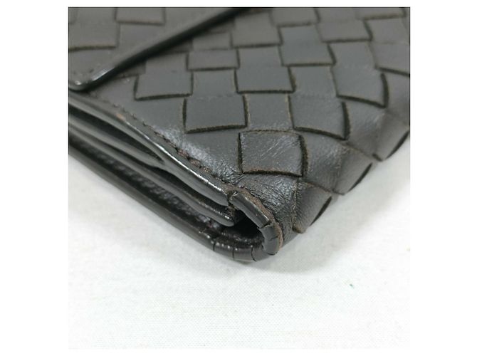 Monedero de cuero marrón Bottega Veneta Castaño - vista 3