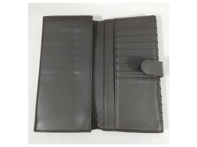 Monedero de cuero marrón Bottega Veneta Castaño - vista 6