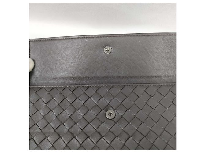 Monedero de cuero marrón Bottega Veneta Castaño - vista 8
