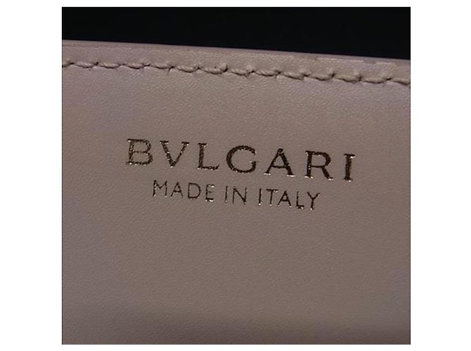 Bulgari Bvlgari Beiger Gold Leder Bi-Fold Langbörse Golden - Ansicht 2