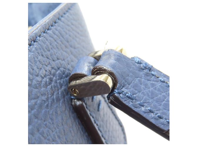Borsa Gucci 388561 in pelle di vitello blu - vista 15