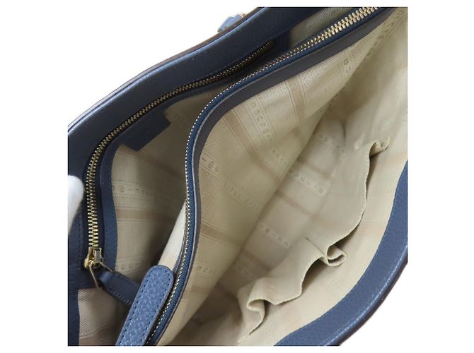 Borsa Gucci 388561 in pelle di vitello blu - vista 5