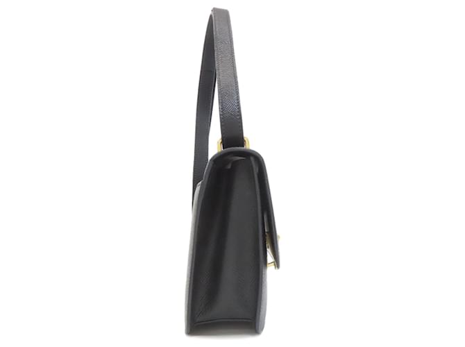 Borsa a Spalla Saffiano Prada Nero - vista 3