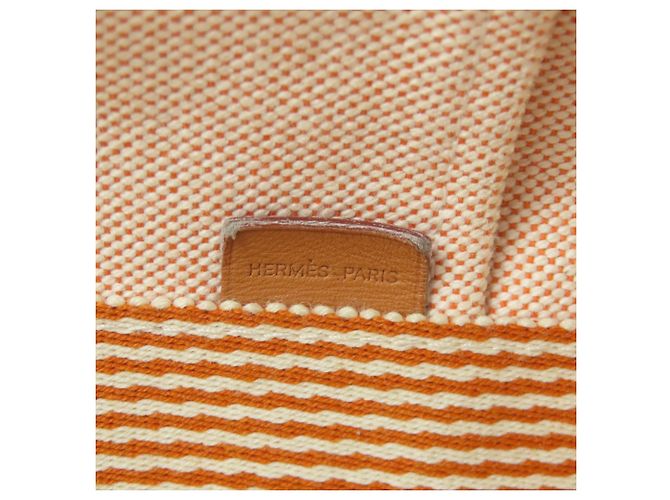 Borsa Hermès Sac Fleur Tou MM Arancione - vista 10