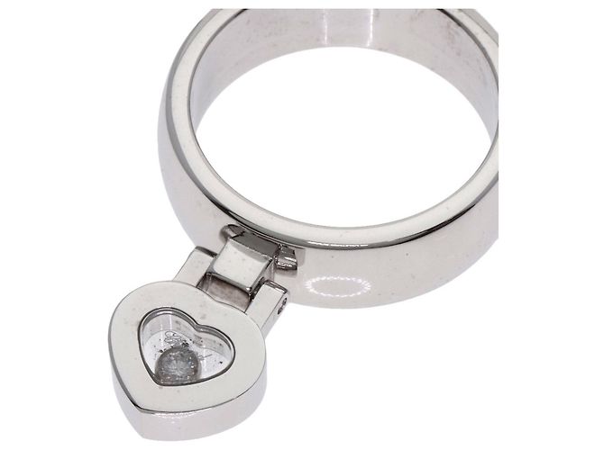 Anel Chopard Happy Diamonds em ouro branco 18K - vista 10