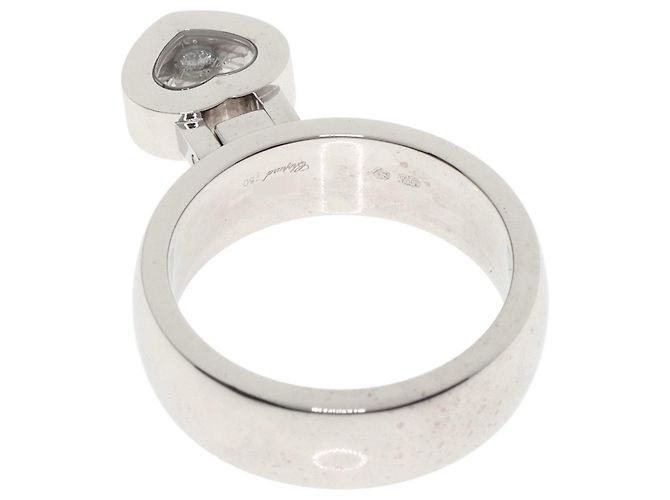 Anel Chopard Happy Diamonds em ouro branco 18K - vista 4
