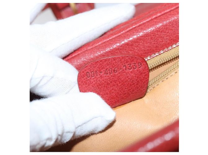 Gucci Vintage Leather Rosso - vista 7