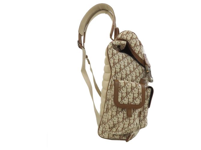 Christian Dior x Travis Scott Canvas Backpack Brown - view 3