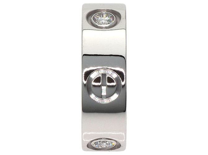 Cartier Love Ring Halb Diamant in 18K Weißgold - Ansicht 3