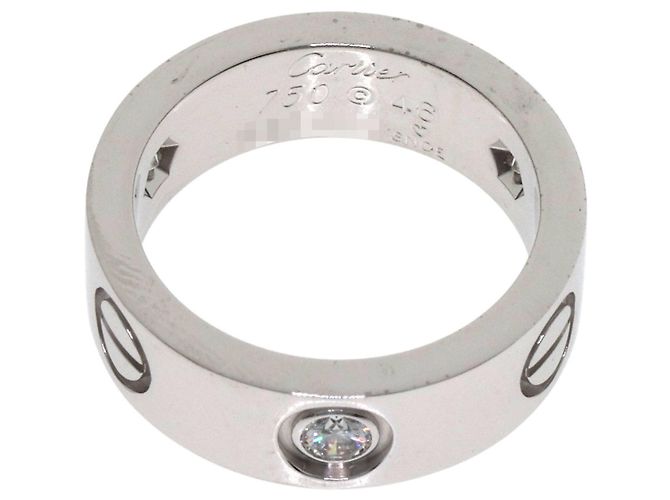 Cartier Love Ring Halb Diamant in 18K Weißgold - Ansicht 4