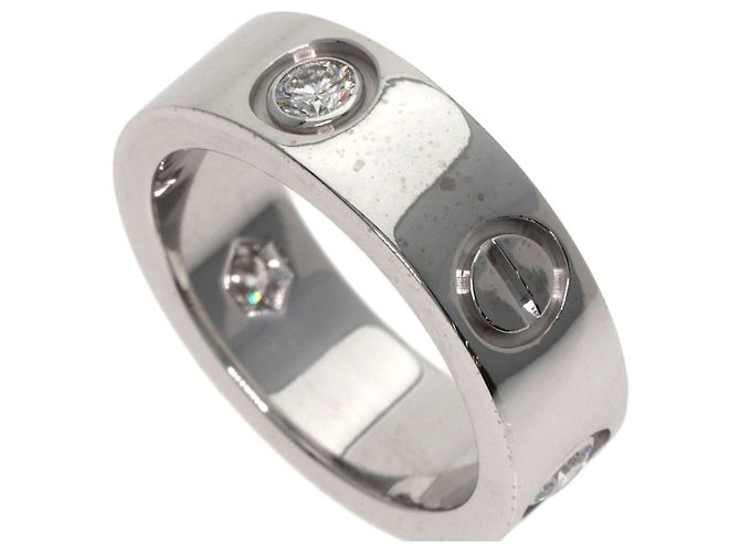 Cartier Love Ring Halb Diamant in 18K Weißgold - Ansicht 6