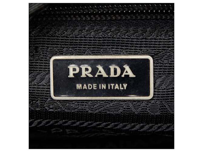 Bolsa de ombro com placa de logo triangular Prada Preto - vista 10