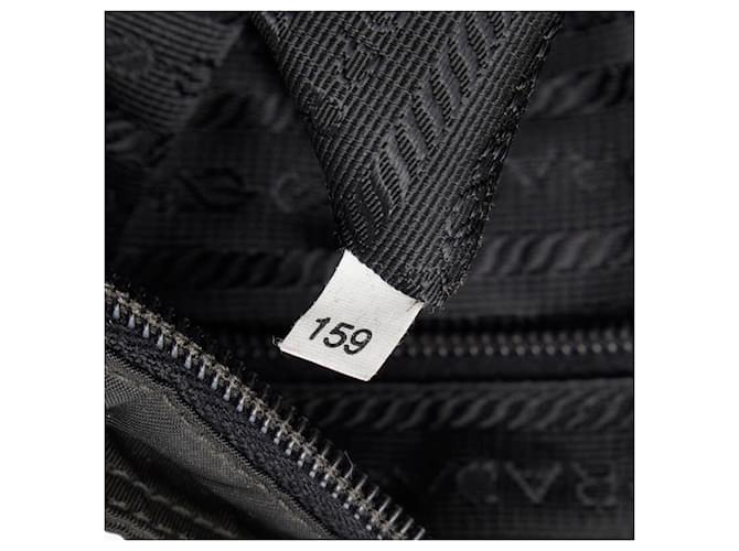 Bolsa de ombro com placa de logo triangular Prada Preto - vista 11