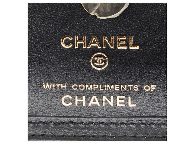 Borsa a spalla mini a catena Chanel Matelassé Coco Mark con motivo a bandiera a scacchi Nero Beige - vista 8