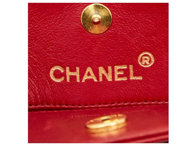 Borsa a spalla matelassé con catena Chanel Coco Mark Rosso - vista 10