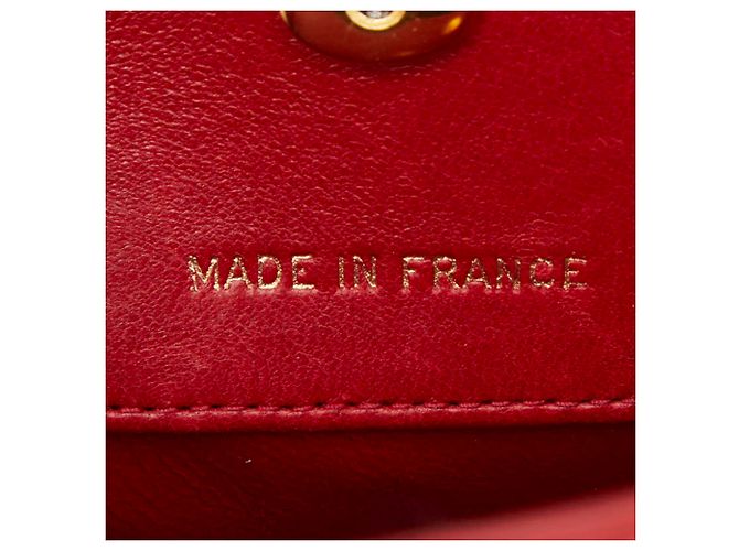 Borsa a spalla matelassé con catena Chanel Coco Mark Rosso - vista 12