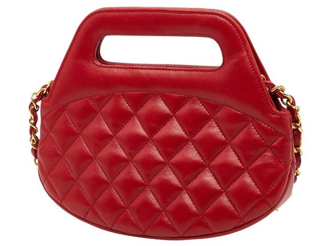 Borsa a spalla matelassé con catena Chanel Coco Mark Rosso - vista 2